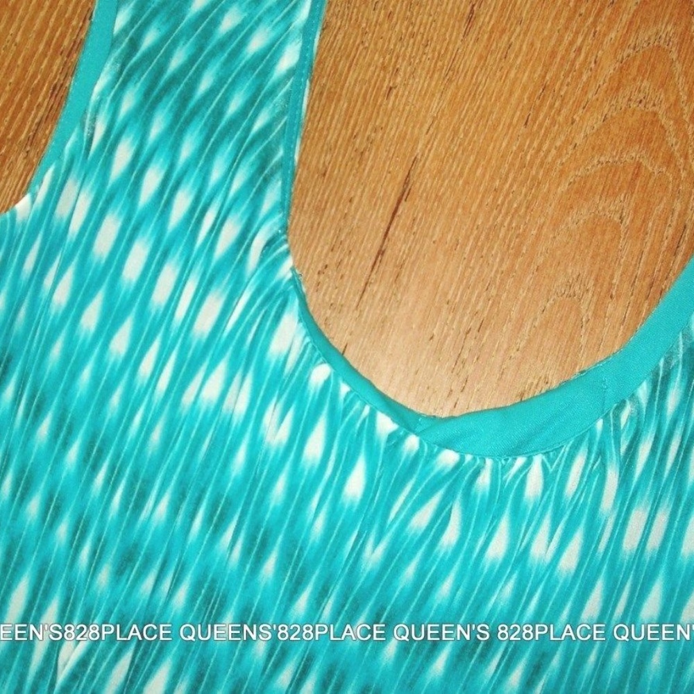 Calvin Klein 6 fit & flare Teal Spring Summer Dress - Picture 5 of 9